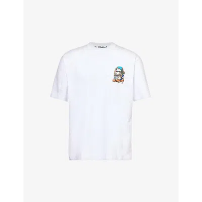 A Bathing Ape Mens White Comic Ape Graphic-print Cotton-jersey T-shirt