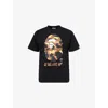 A Bathing Ape Mens Black 1st Camo Brand-print Cotton-jersey T-shirt Xxl In Black