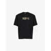 A Bathing Ape Mens Black 1st Camo Logo Cotton-jersey T-shirt Xxl In Black