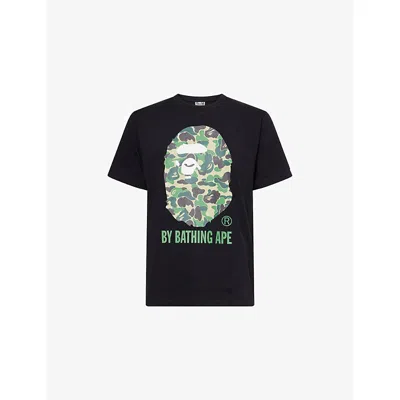 A Bathing Ape Mens Black Pink Camo Abc Camo Bape Graphic-print Cotton T-shirt Xl