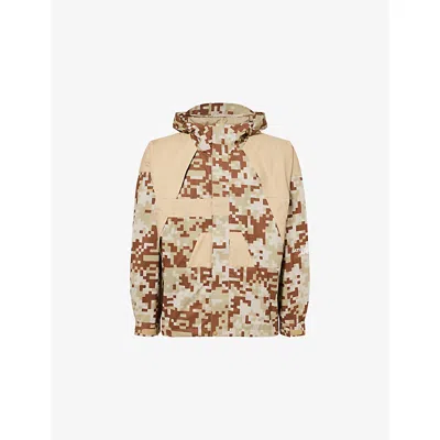 A Bathing Ape Mens Beige Bape X Kazuki Snow Hooded Shell Jacket In Neutral