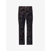 A Bathing Ape Mens Indigo Camo Flocked Denim Jeans In Black