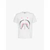 A Bathing Ape Mens Grey Shark-print Short-sleeve Cotton-jersey T-shirt Xxl