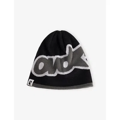 A Bathing Ape Mens Black  X Ovo Knitted Beanie