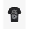 A Bathing Ape Mens Black Ape Head Brand-print Cotton-jersey T-shirt In Black