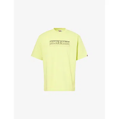 A Bathing Ape Mens Yellow Baby Milo Graphic-print Cotton-jersey T-shirt