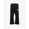 A Bathing Ape Mens Black Bape College Cotton Jogging Bottoms Xl In Black