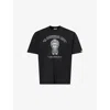 A Bathing Ape Mens Black Bape Generalilo Graphic-print Cotton T-shirt In Black