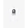 A Bathing Ape Mens White Bape Hand Drawn Ape Graphic-print Cotton T-shirt Xxl In White