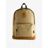A Bathing Ape Mens Beige Ape Head Patch Nylon Backpack