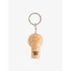 A Bathing Ape Mens Beige Doll Wood Key Ring In Brown