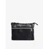 A Bathing Ape Mens Black Camo Mesh Woven Pouch In Black