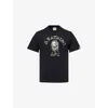 A Bathing Ape Mens Black Green Camo 1st Camo College Cotton-jersey T-shirt Xl In Black