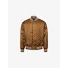 A Bathing Ape Mens Black Logo-print Nylon Bomber Jacket In Multi