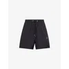 A Bathing Ape Mens Black One Point Ape-head Appliqué Swim Shorts In Black
