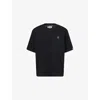 A Bathing Ape Embroidered-logo Cotton T-shirt In Black