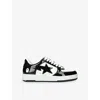 A Bathing Ape Bape Sta Patent Leather Sneakers In White