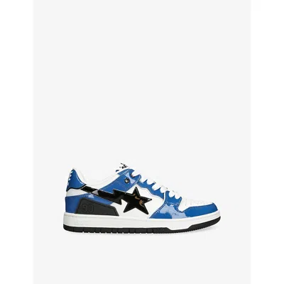 A BATHING APE MENS A BATHING APE BAPE SK8 STA #1 M2 LEATHER TRAINERS