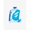 A Bathing Ape Mens Blue Camo Abc Camo Windbreaker Nylon Jacket In Blue