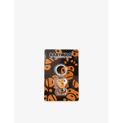 A Bathing Ape Mens Brown Baby Milo Acrylic Keychain In Multi