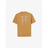 A Bathing Ape Mens Brown Shark Graphic-print Cotton T-shirt In Brown