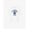 A Bathing Ape Mens Ivory Cloud Camo Brand-embroidered Cotton-jersey T-shirt In White