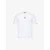 A Bathing Ape Mens White Face Shrunk Graphic-print Cotton T-shirt Xxl In White