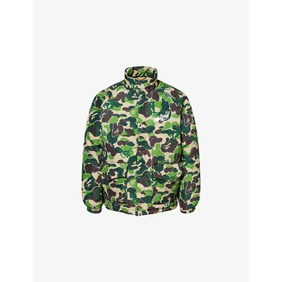 A Bathing Ape Mens Green Bape X Spotify X Syna Camo-print Woven Jacket