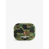 A Bathing Ape Mens Green Camo Airpods Rubber Pro Case In Green