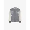 A Bathing Ape Mens Grey Bape X Kazuki Logo Wool-blend Jacket In Gray