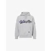 A Bathing Ape Mens Baseball Logo-print Cotton-jersey Hoody Grey Xl In Gray