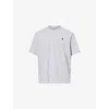 A Bathing Ape Ape Head Logo-embroidered T-shirt In Grey