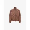 A Bathing Ape Mens Brown Line Camo Logo-plaque Woven Track Jacket In Animal Print