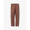 A Bathing Ape Mens Brown Line Camo Straight-leg Woven Jogging Bottoms In Brown
