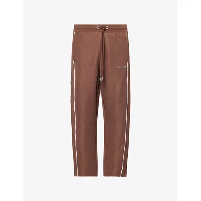 A Bathing Ape Mens Brown Line Camo Straight-leg Woven Jogging Bottoms