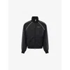 A Bathing Ape Mens Black Line Camo Stretch-woven Track Jacket Xl In Black