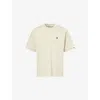 A Bathing Ape Mens Beige One Point Brand-embroidered Cotton-jersey T-shirt In Neutral
