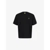 A Bathing Ape Mens Black One Point Brand-embroidered Cotton-jersey T-shirt In Black