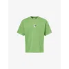 A Bathing Ape Mens Green Sta Ape Brand-print Cotton-jersey T-shirt Xl In Green