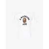 A Bathing Ape Mens White Bape College Graphic-print Cotton T-shirt Xl In White
