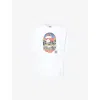 A Bathing Ape Mens Overprinted Multi Ape Head Cotton-jersey T-shirt White Multi Camo In White