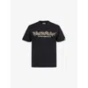 A Bathing Ape Mens Black Wild Leopard Logo-print Cotton-jersey T-shirt Xxl In Black