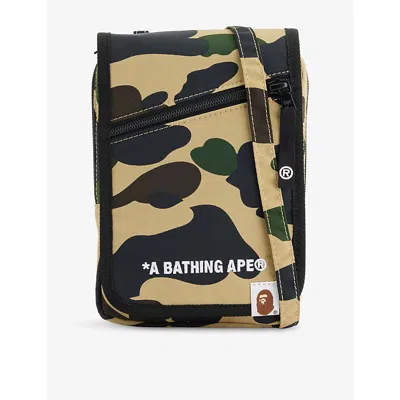 A Bathing Ape Mens  1st Camo Woven Phone Pouch In Yellow