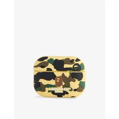 A Bathing Ape Mens Yellow Camo Airpods Rubber Pro Case