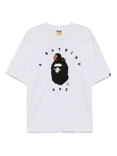 A Bathing Ape Milo College T-shirt In White