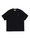 A Bathing Ape Embroidered-logo Cotton T-shirt In Schwarz