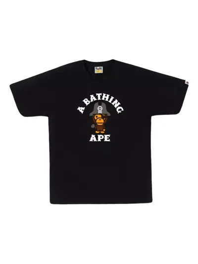 A Bathing Ape Milo Pirate T-shirt In Black