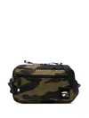 A BATHING APE MINI CAMOUFLAGE PRINT MESSENGER BAG