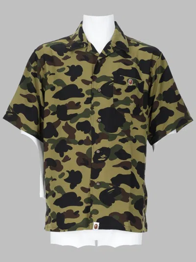 A Bathing Ape Mini Shirt With Painttch Logo In Blue