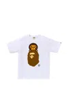 A Bathing Ape Monkey Graphic T-shirt In Brown